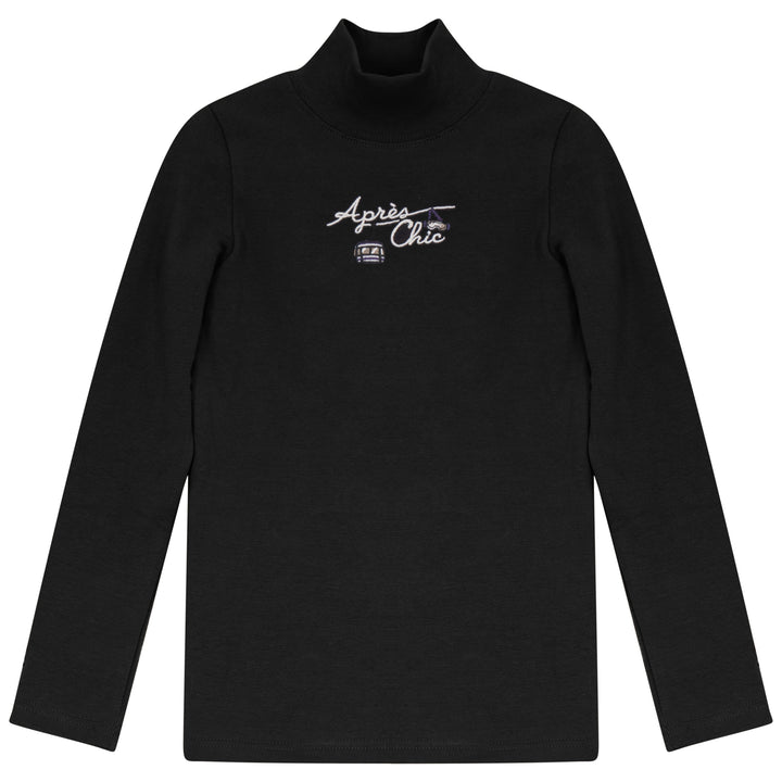 B2732BK/PU GIRL APRES CHIC MOCKNECK-Black/Purple