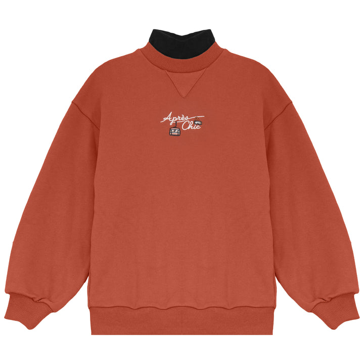 B2733RU BOY SWEATSHIRT W MOCKNECK-Rust