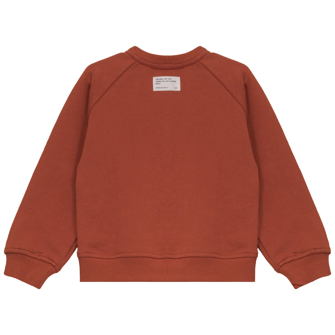 B2734RU GIRL SWEAT CARDIGAN-Rust