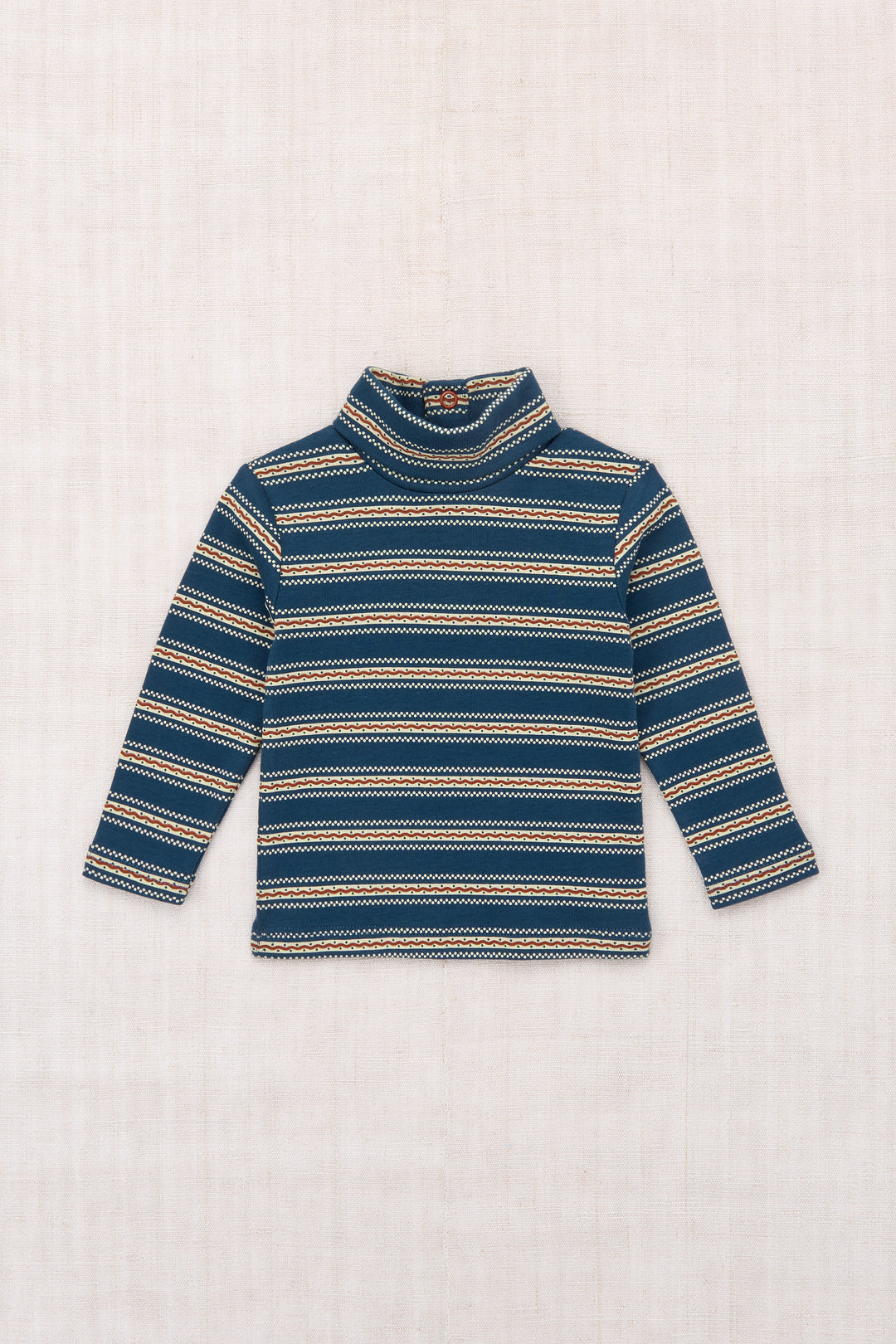B3110F26-0E7 BABY TURTLENECK - MARINE BLUE SGRAFFITO