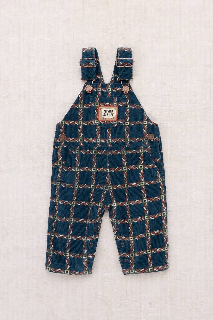 B5214F26-0F2 BABY CORDUROY CARPENTER OVERALL - MARINE BLUE PORTICO