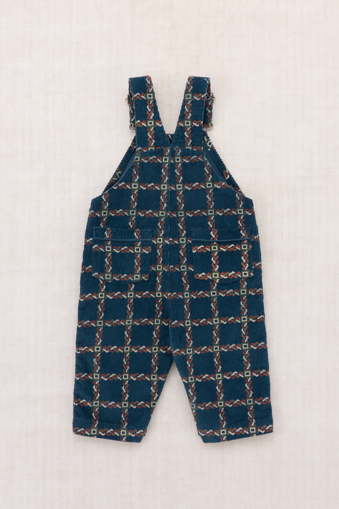 B5214F26-0F2 BABY CORDUROY CARPENTER OVERALL - MARINE BLUE PORTICO