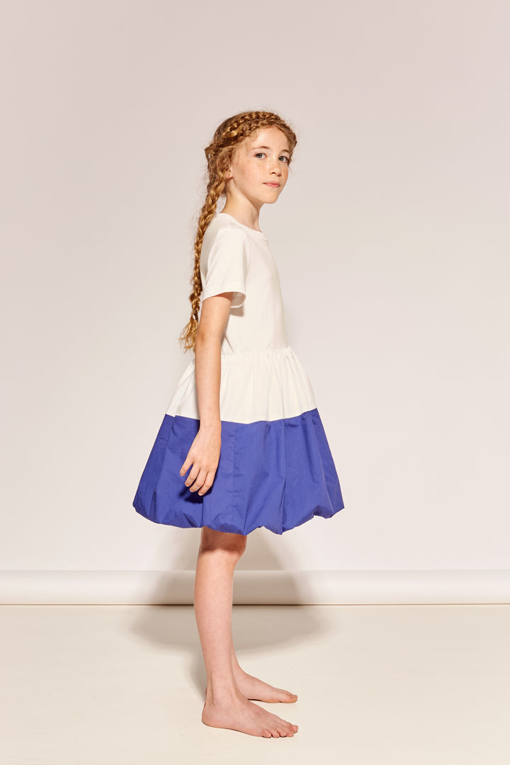 BALLS IN THE AIR DRESS - KEFIR  MAJORELLE BLUE 3/4 SLEEVES