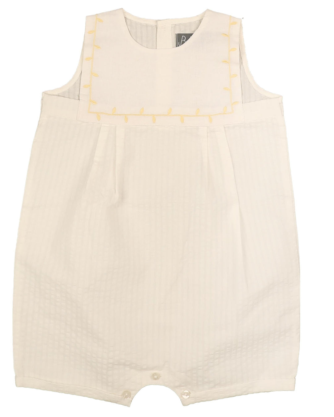 BBB236 BIB BABY ROMPER-WHITE LEMON