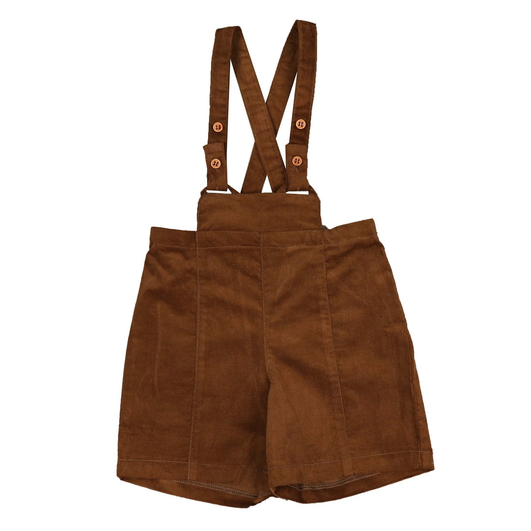 BBB961 SUSPENDER OVERALL WITH SNAP CLOSURE - BROWN