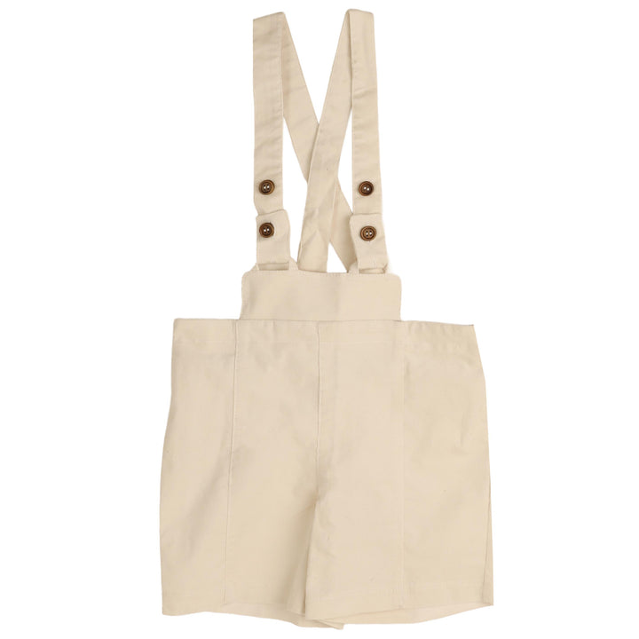 BBB961 SUSPENDER OVERALL WITH SNAP CLOSURE - IVORY