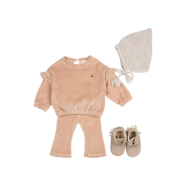5967-BB VELVET SWEATSHIRT-ROSE