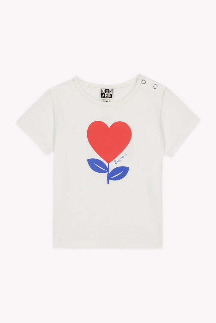 TS LIVOBB COEUR - ECRU BONTON
