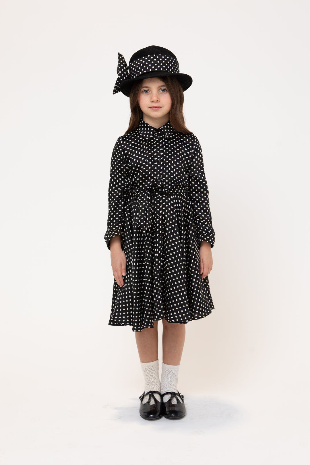 BF12WB031 LONG BELLINA DRESS - POIS PANNA