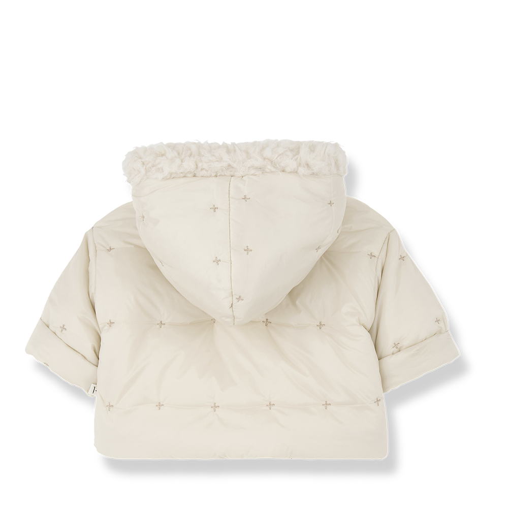 BENJAMIN-padded hood jacket-ecru