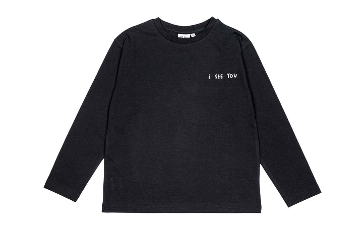 BL042-Black I See You Long Sleeve T-Shirt