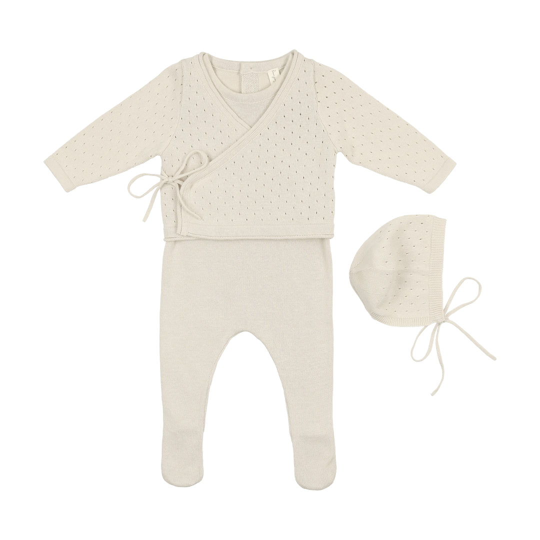 BLW60-STRECHIE/BONNET SET-Ivory