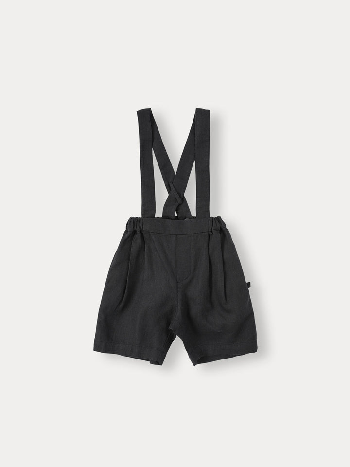 BNE26SHP04 SUSPENDER LINEN HALF PANTS - DARK NAVY