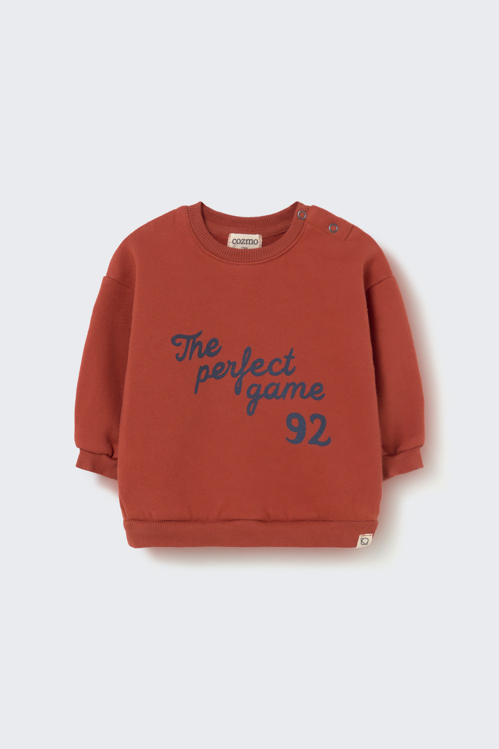 BRAIS331W6 WASHED BRUSHED FLEECE BABY SWEATSHIRT GAME 92 - GINGER