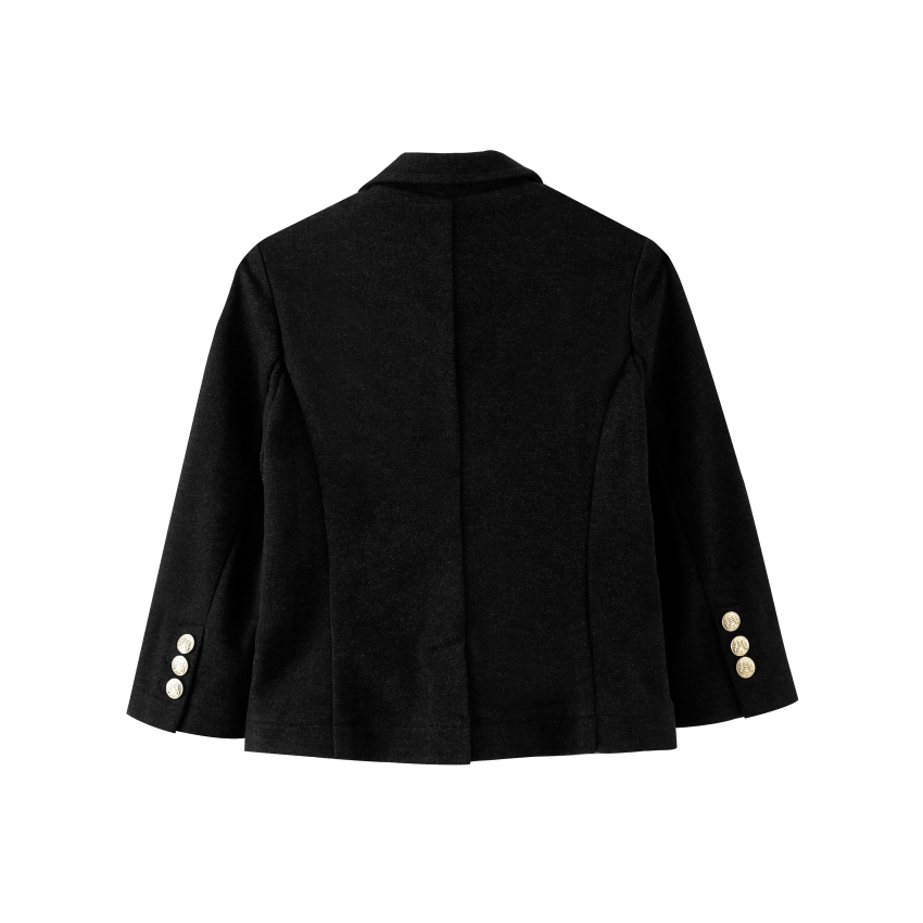 WOOL BLAZER-BLACK