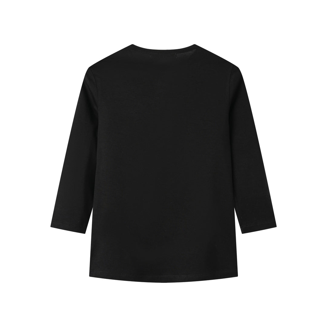 MODAL 3/4 SLEEVE T-SHIRT-BLACK