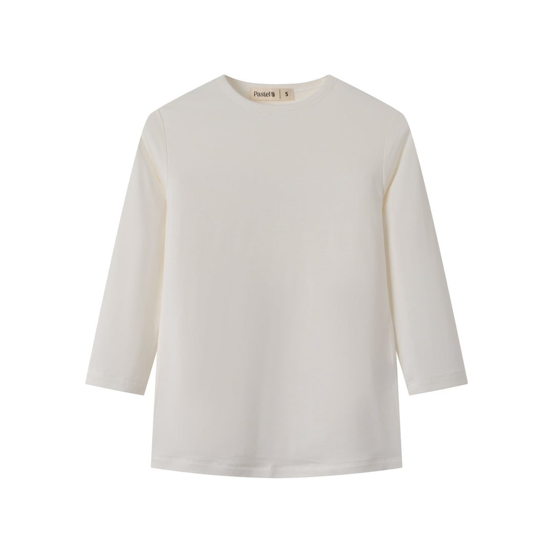 MODAL 3/4 SLEEVE T-SHIRT-CREAM