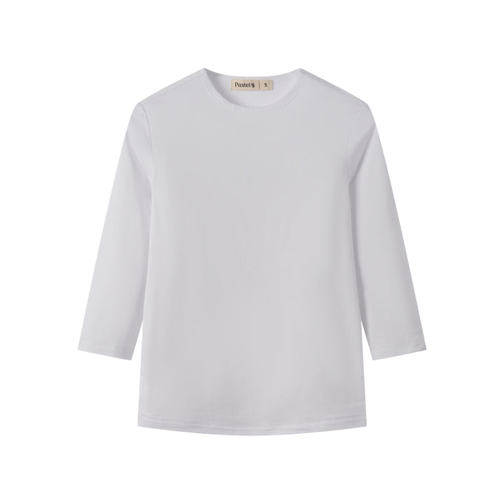 MODAL 3/4 SLEEVE T-SHIRT-WHITE