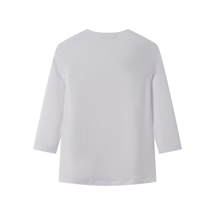 MODAL 3/4 SLEEVE T-SHIRT-WHITE