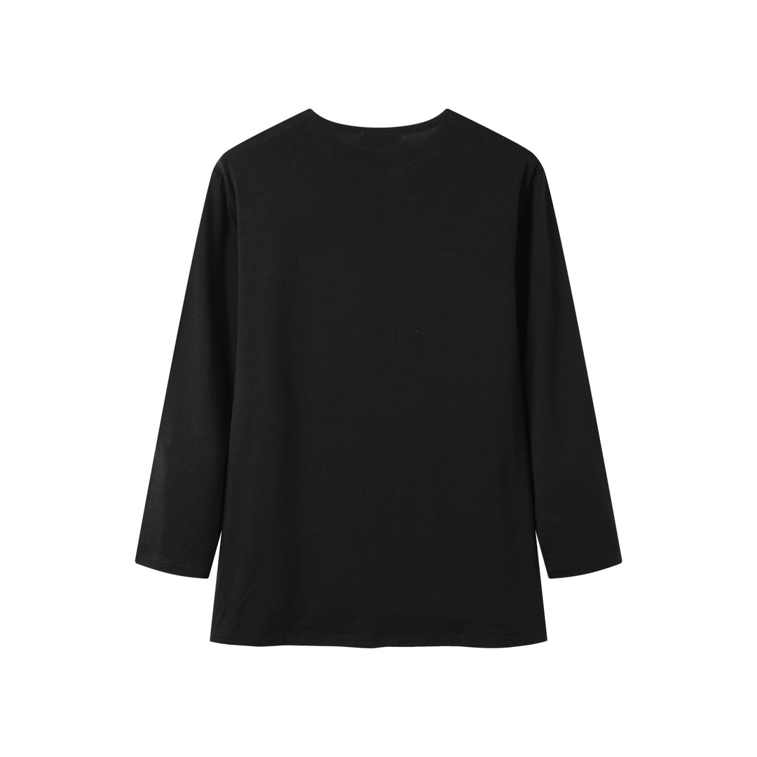 MODAL LONG SLEEVE T-SHIRT-BLACK