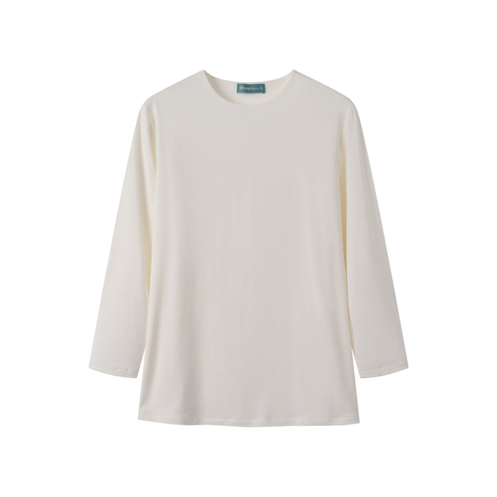 MODAL LONG SLEEVE T-SHIRT-CREAM