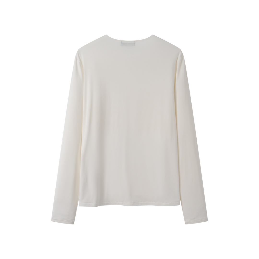 TEENS MODAL LONG SLEEVE T-SHIRT-CREAM