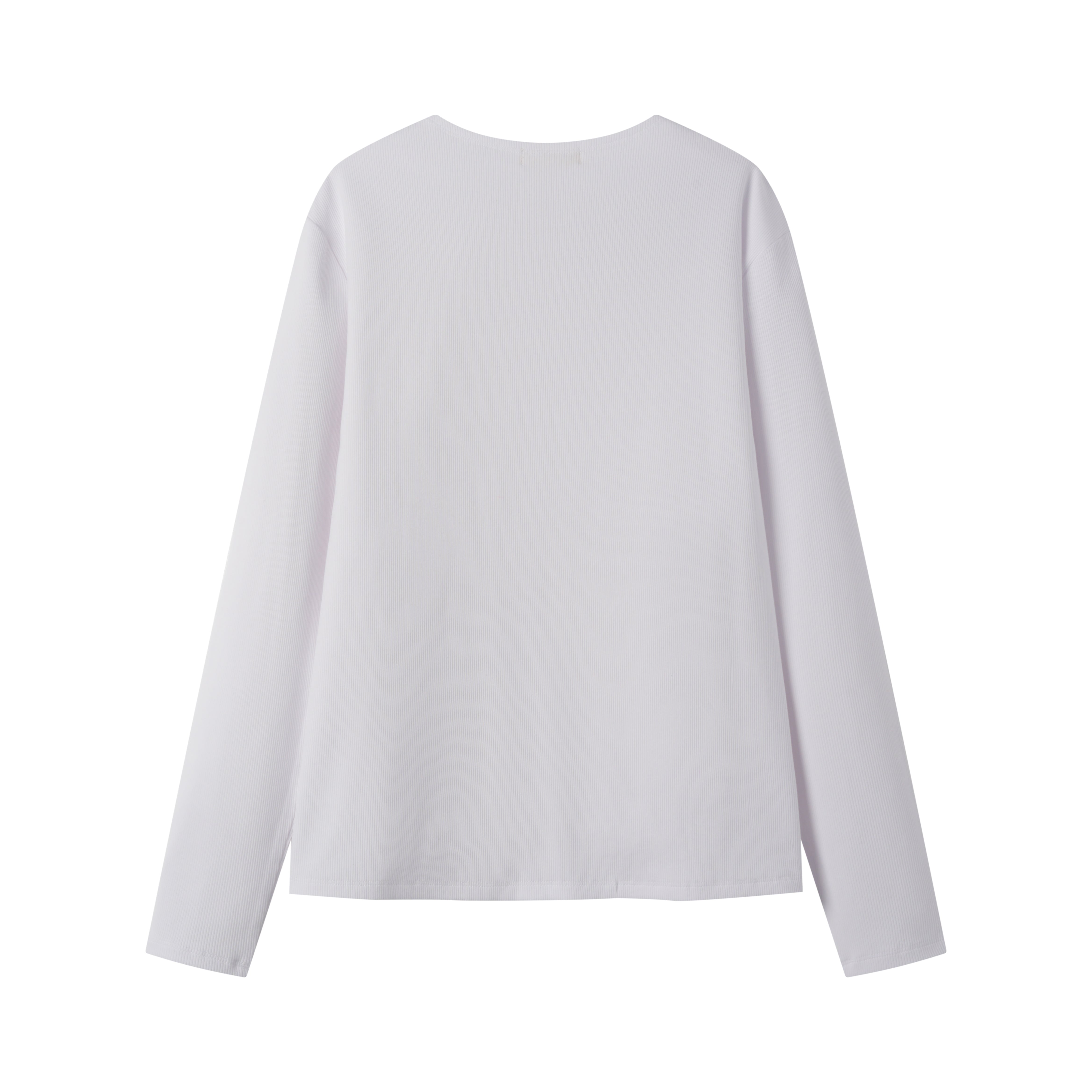 TEEN RIBBED LONG SLEEVE T-SHIRT-WHITE – whoopikids
