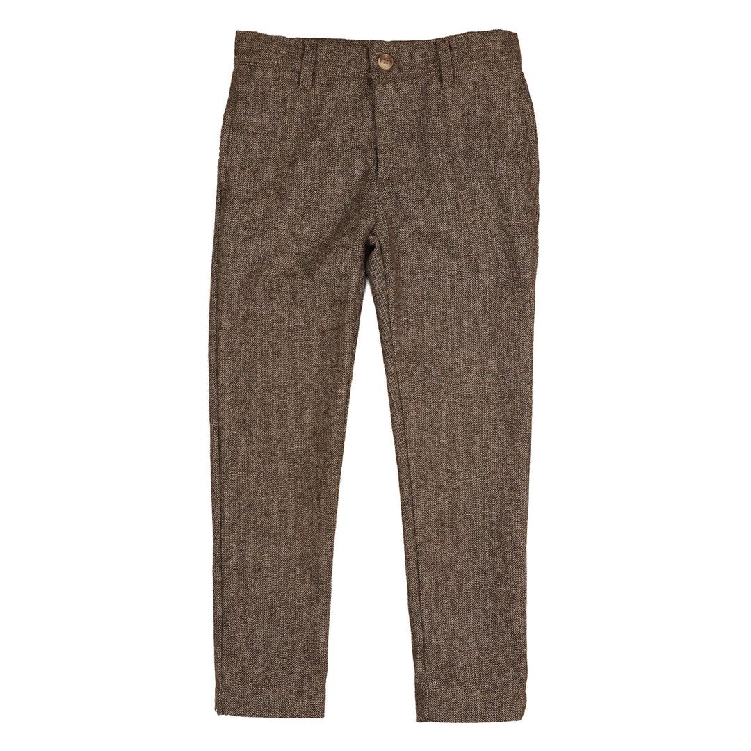 BTR902 TEXTURED PANTS - BROWN