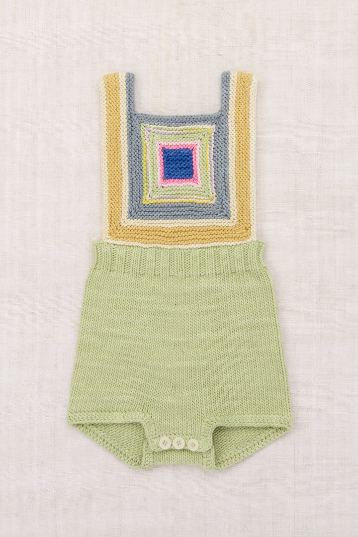 BABY LOG CABIN ROMPER-AVENTURINE