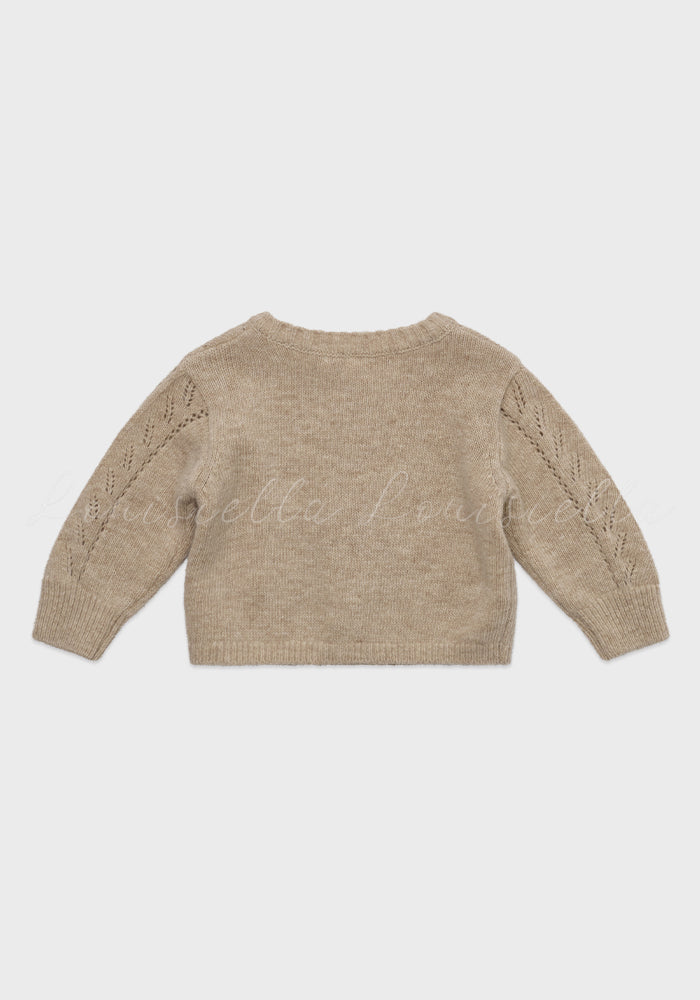 Baby Abbie Knit Cardigan Beige