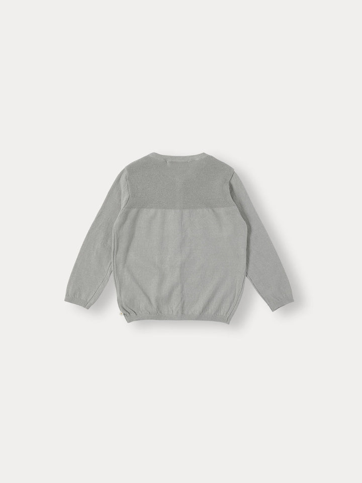 BNI26SCR089 LISSOM KNIT CARDIGAN - BLUE GRAY