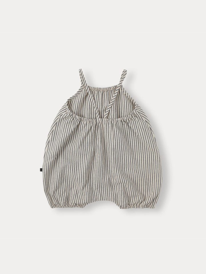 BABY-HERRING STRIPE ROMPER-natural