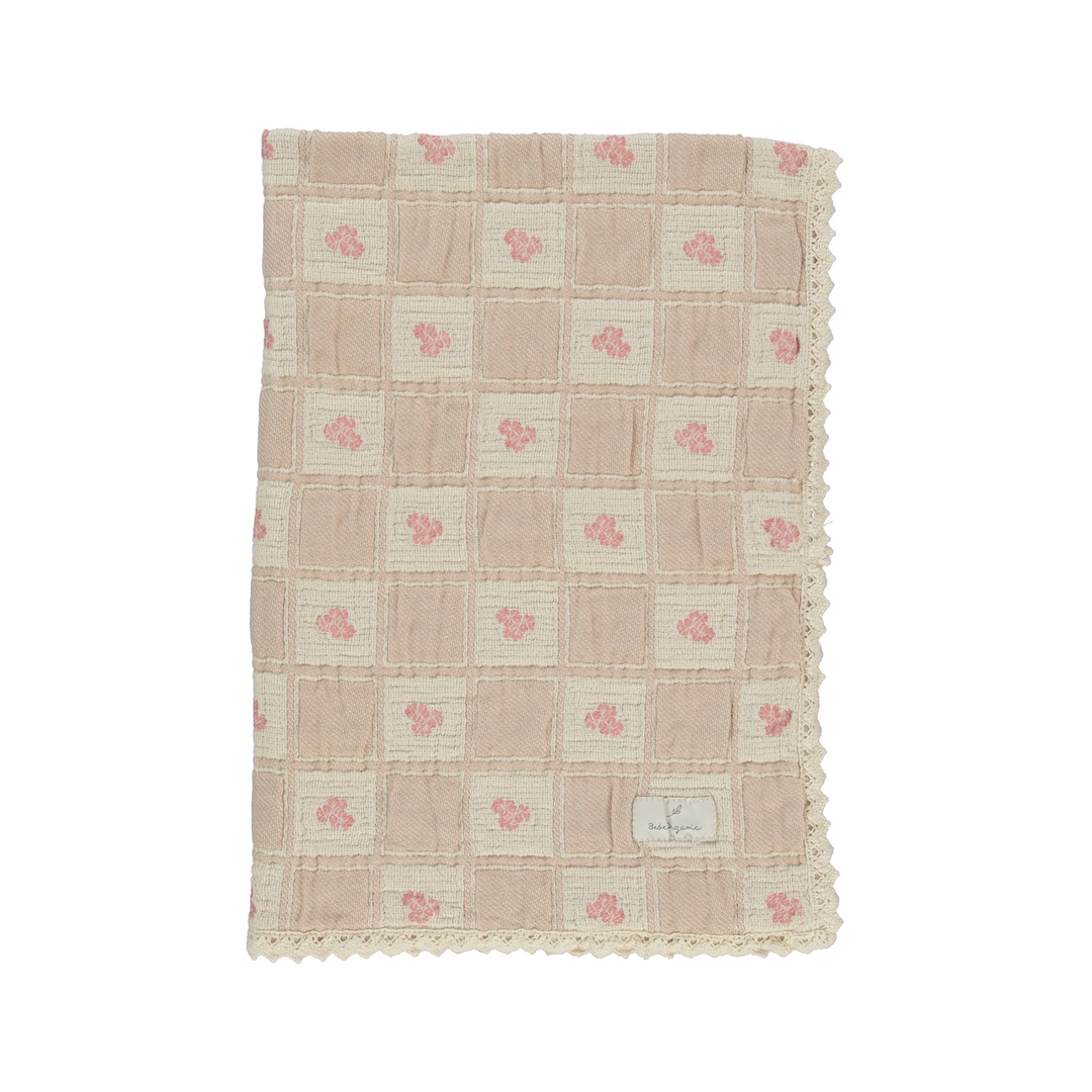 BLOOMS BLANKET-Sand Floral Patchwork