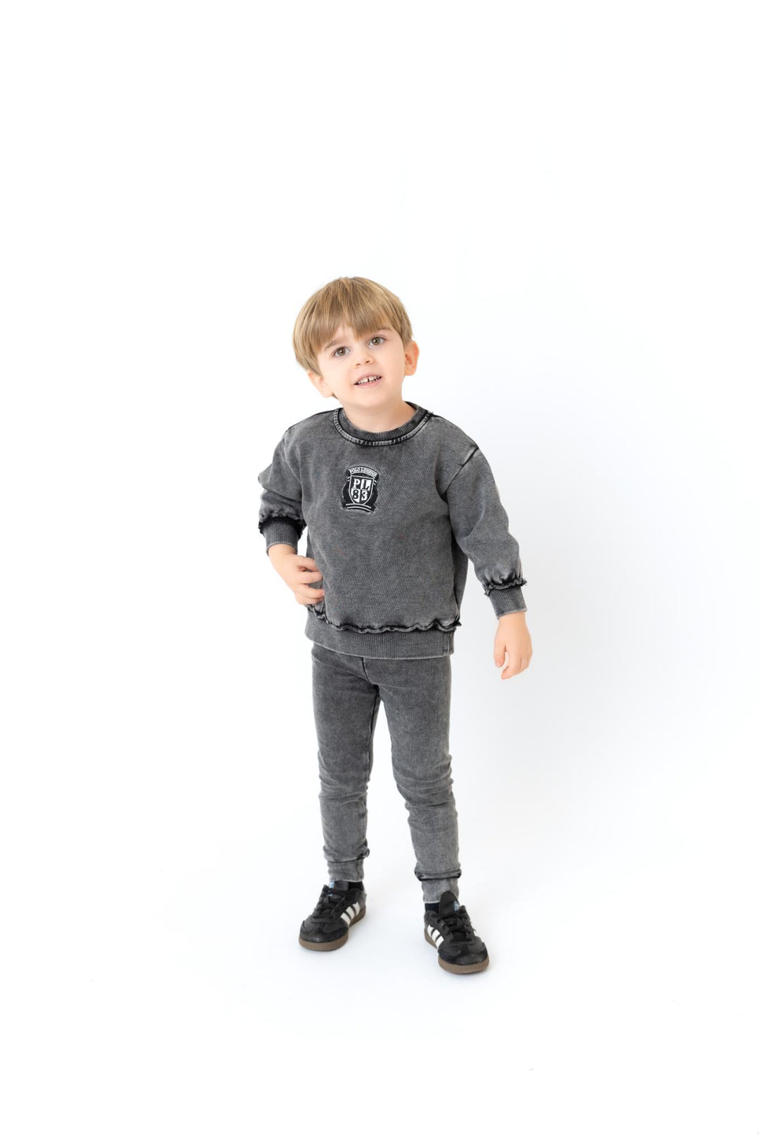 SW26010BSET Black Wash Sweatset - Boys - Black Wash