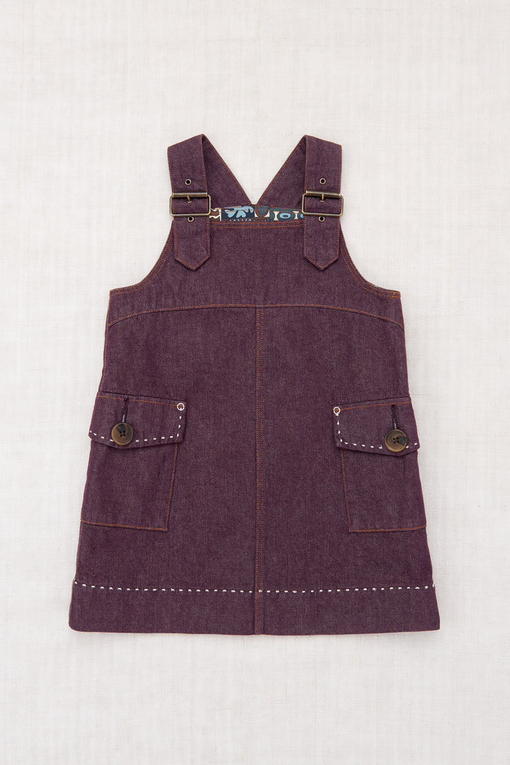 Buckle Jumper Dress-Aubergine Denim