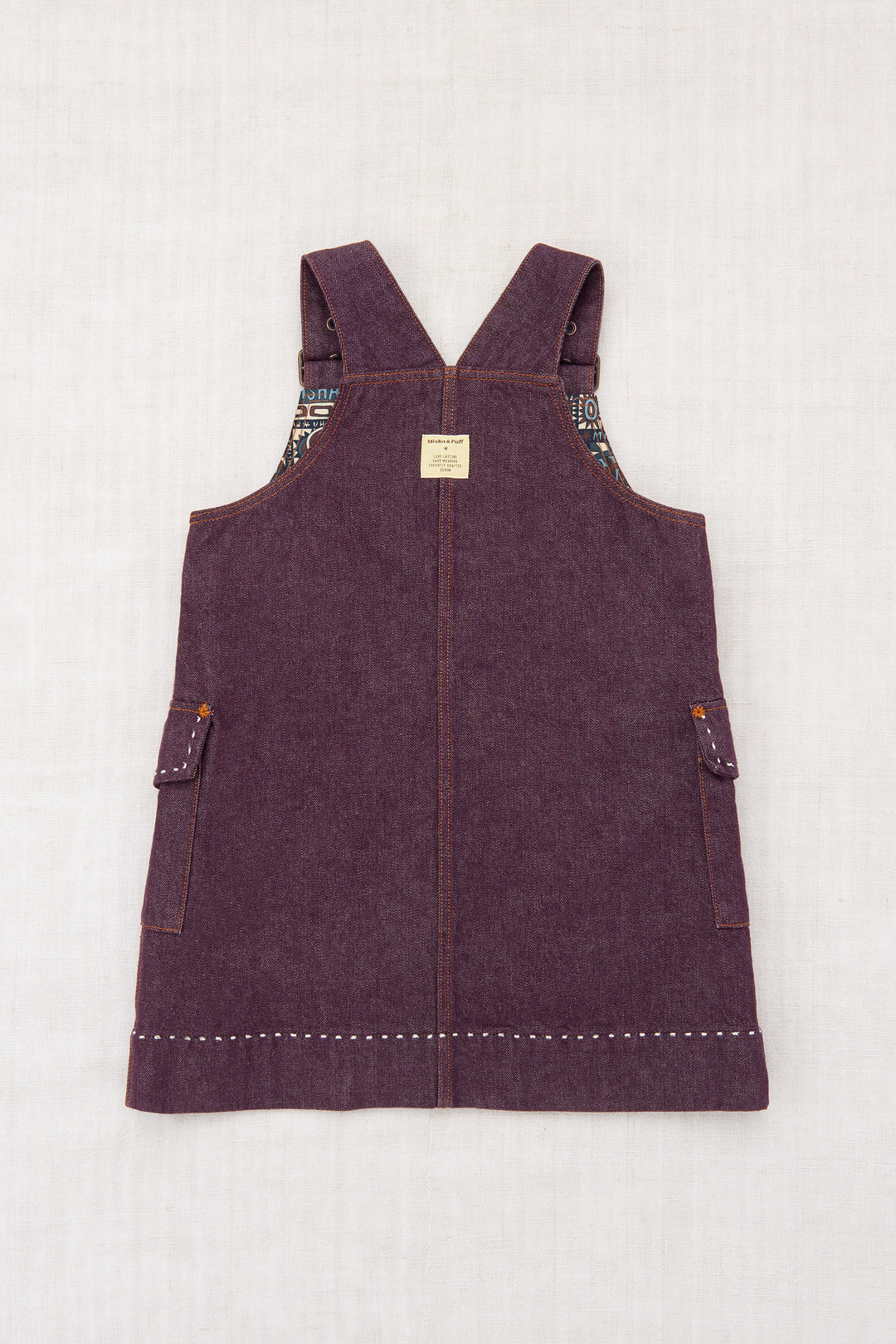Buckle Jumper Dress-Aubergine Denim