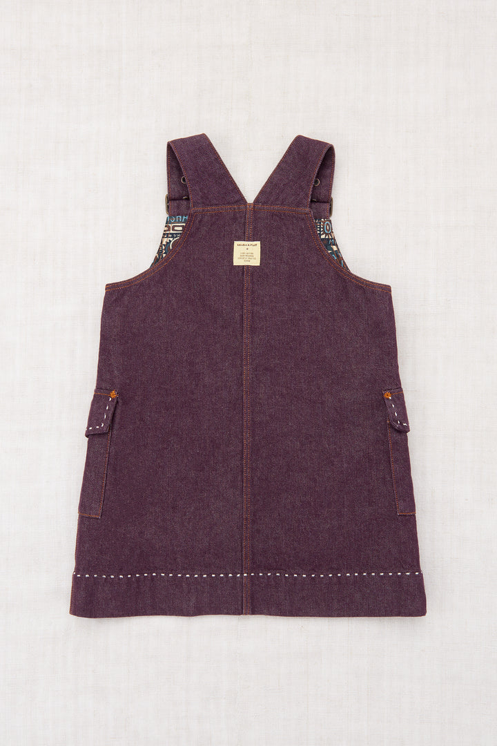 Buckle Jumper Dress-Aubergine Denim