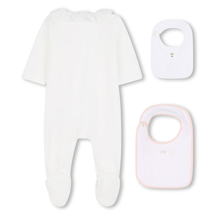 C20773-FOOTIE WITH BIBS-PINK POWDER