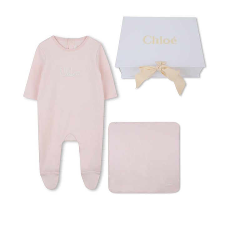 C20777-FOOTIE WITH BLANKET-PINK POWDER