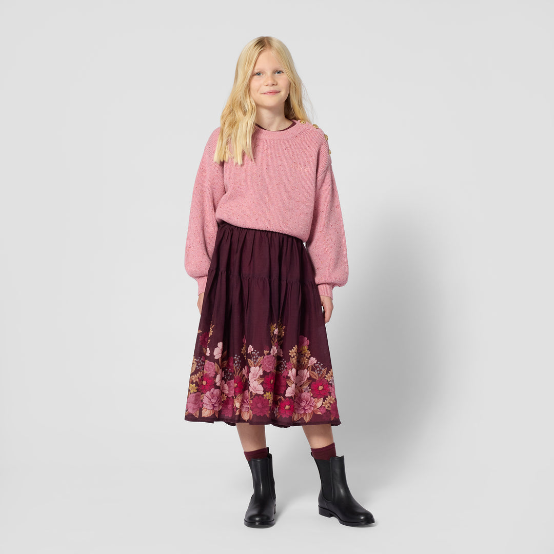 C21259 DARK PLUM CEREMONIE SKIRT