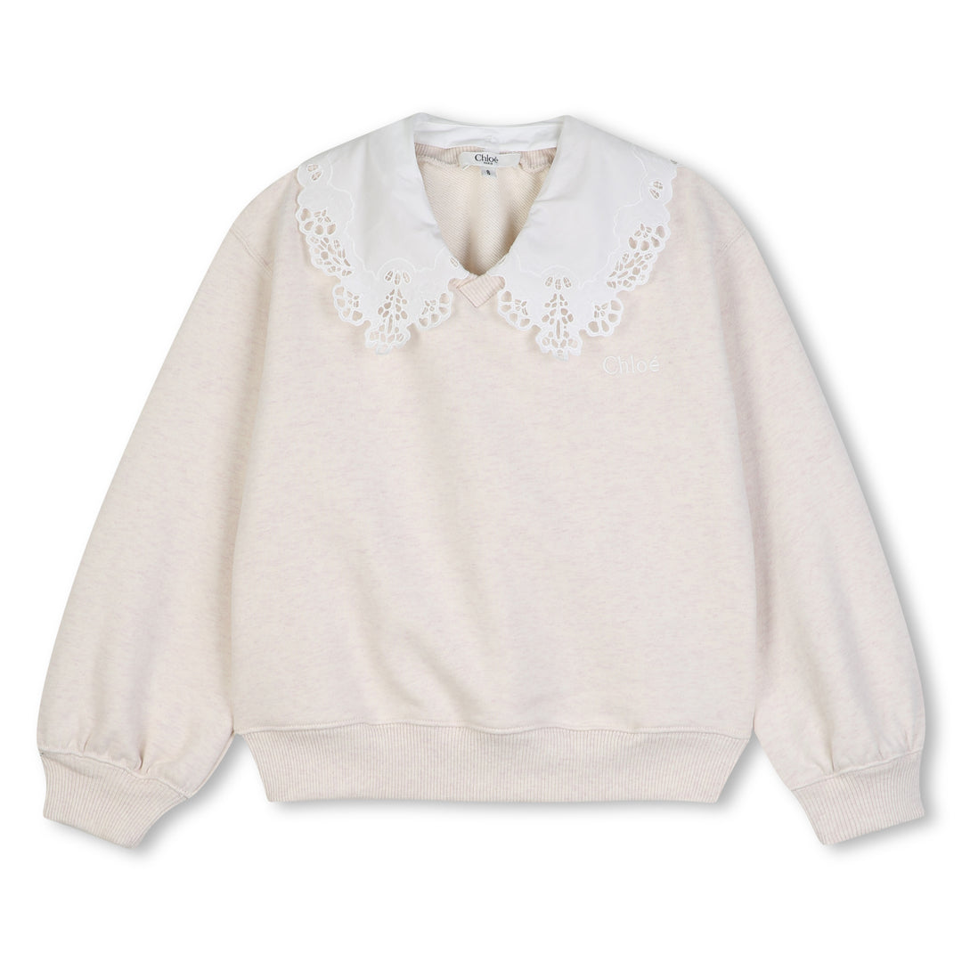 C21287 CHINE ECRU SWEATSHIRT