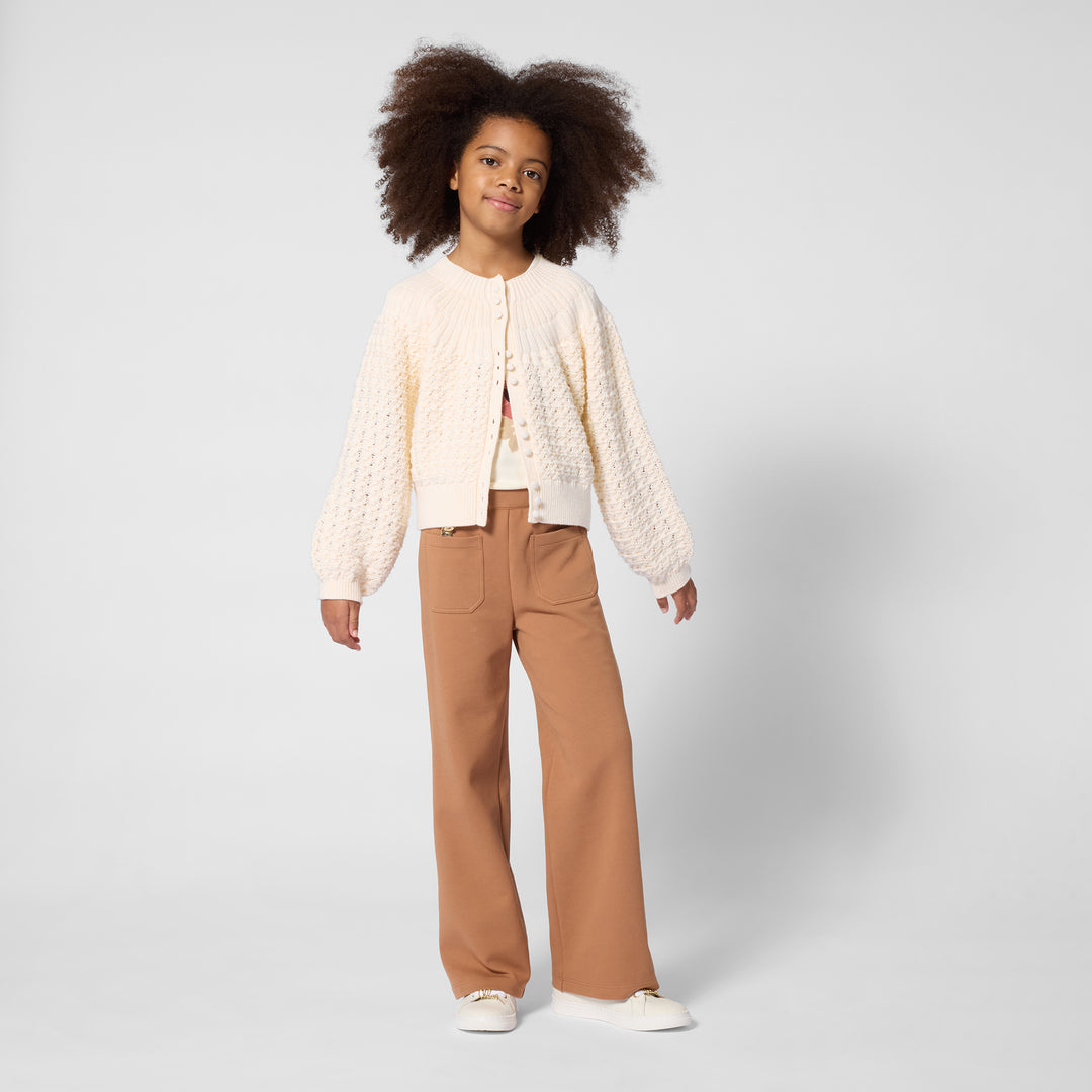 C21297 IVORY KNITTED CARDIGAN