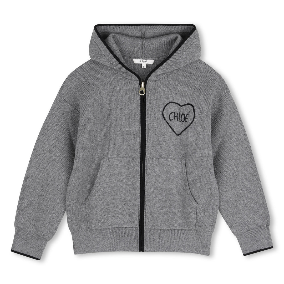 C21298 HEATHER GREY KNITTED CARDIGAN