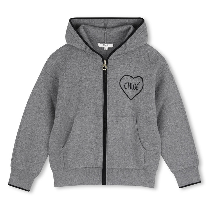 C21298 HEATHER GREY KNITTED CARDIGAN