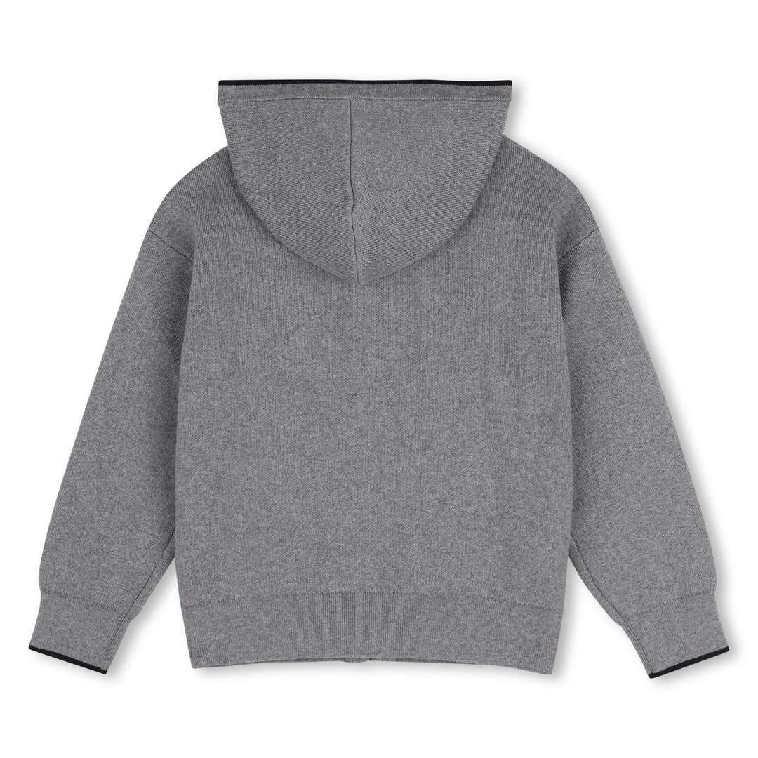 C21298 HEATHER GREY KNITTED CARDIGAN