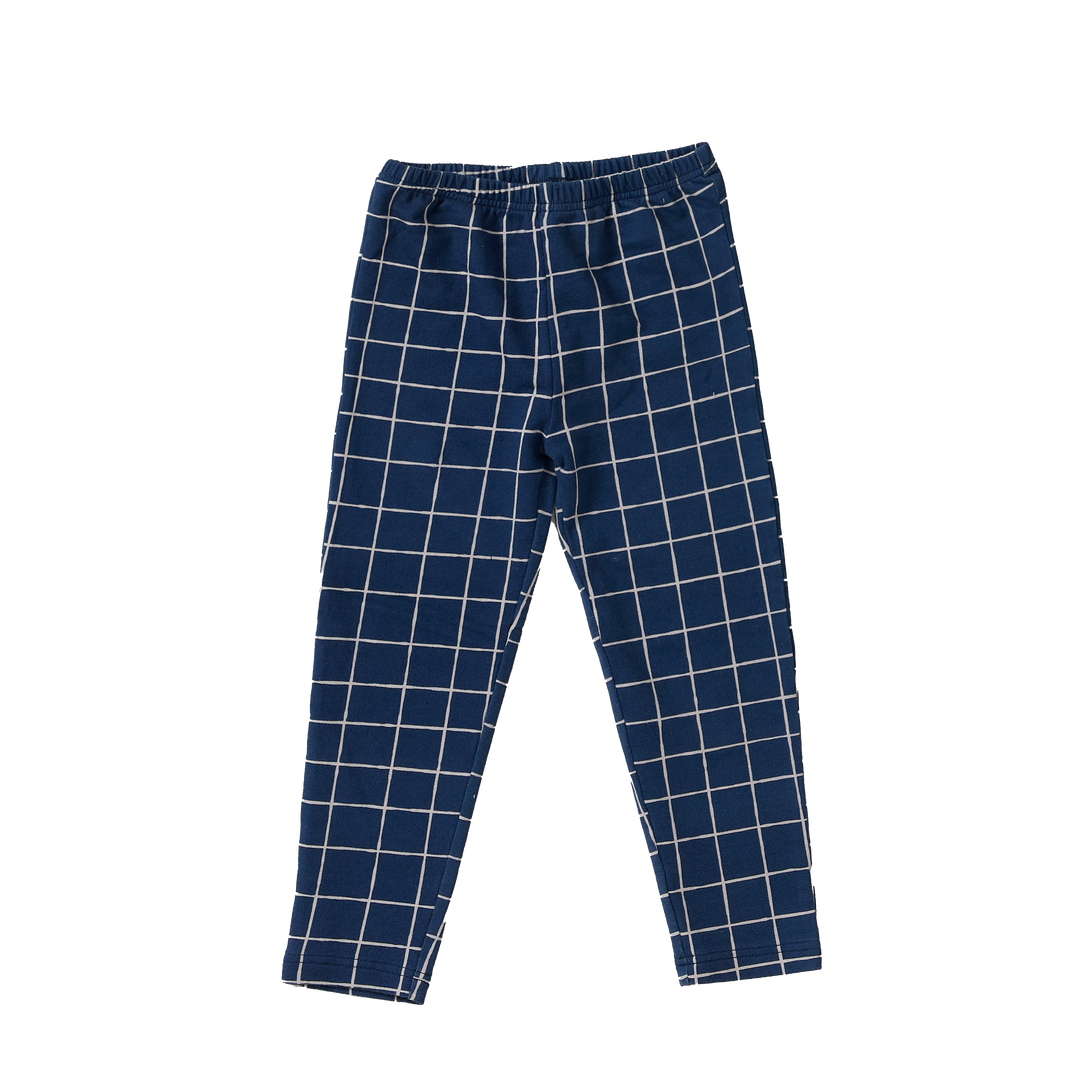 C26207 BABY RIB LEGGINGS - INK CHECK