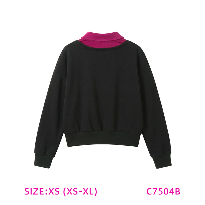 C7504B-SHIRT COLLAR SWEAT