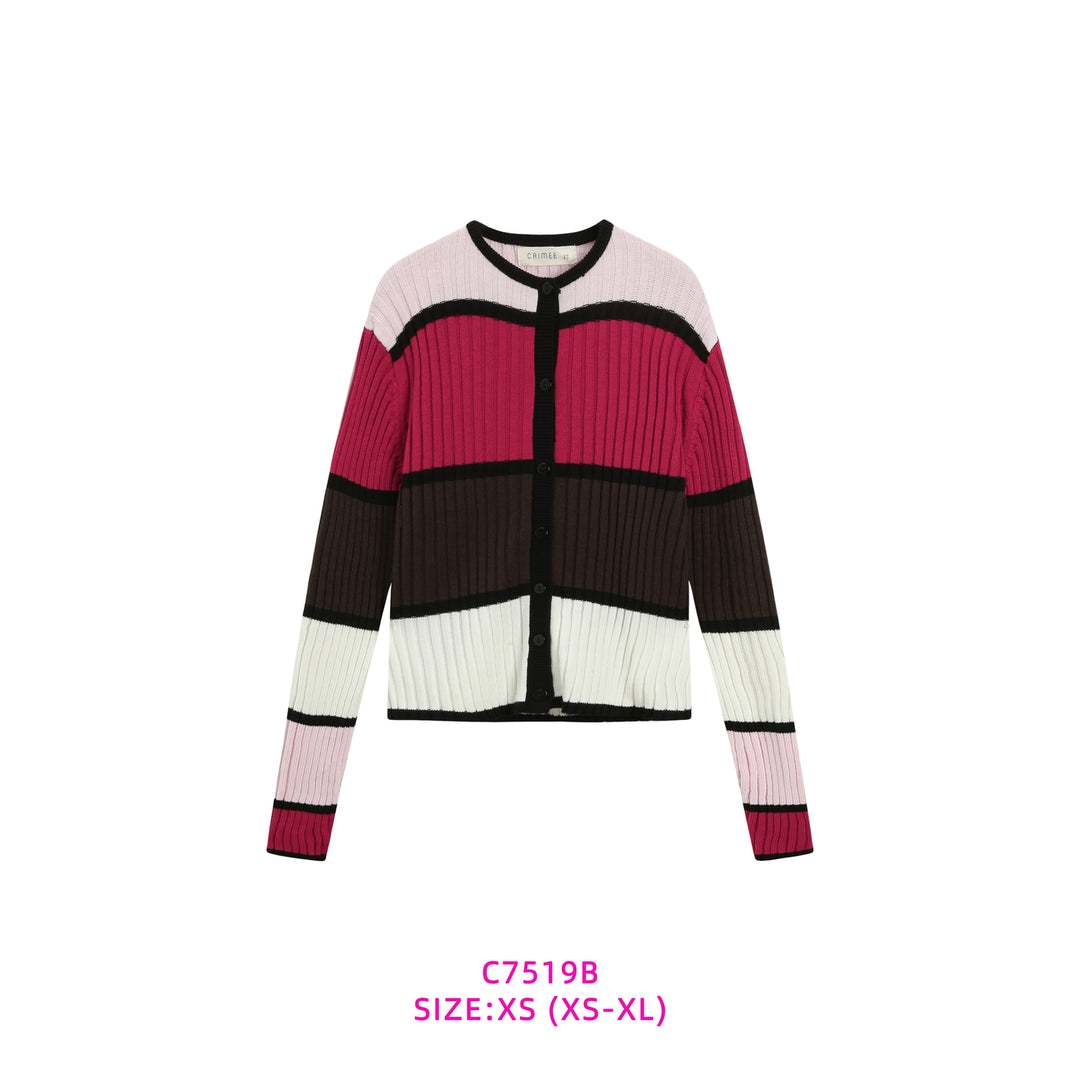C7519B-BOLD STRIPED CARDIGAN