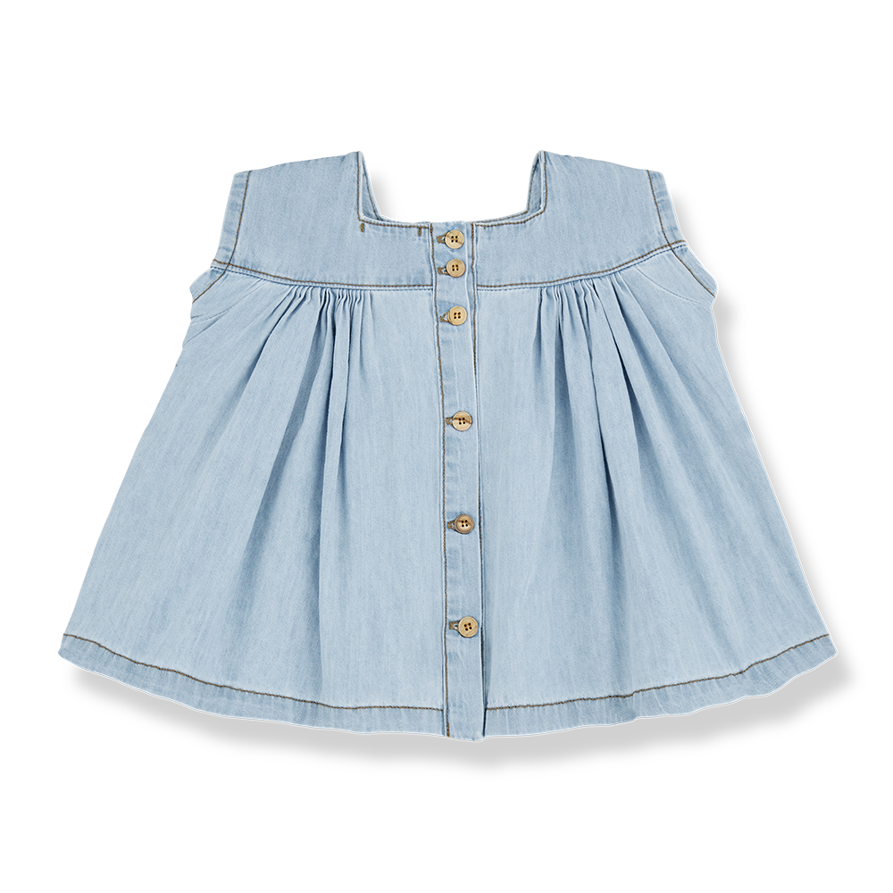 CARLOTTA-S.SLEEVE DRESS-DENIM