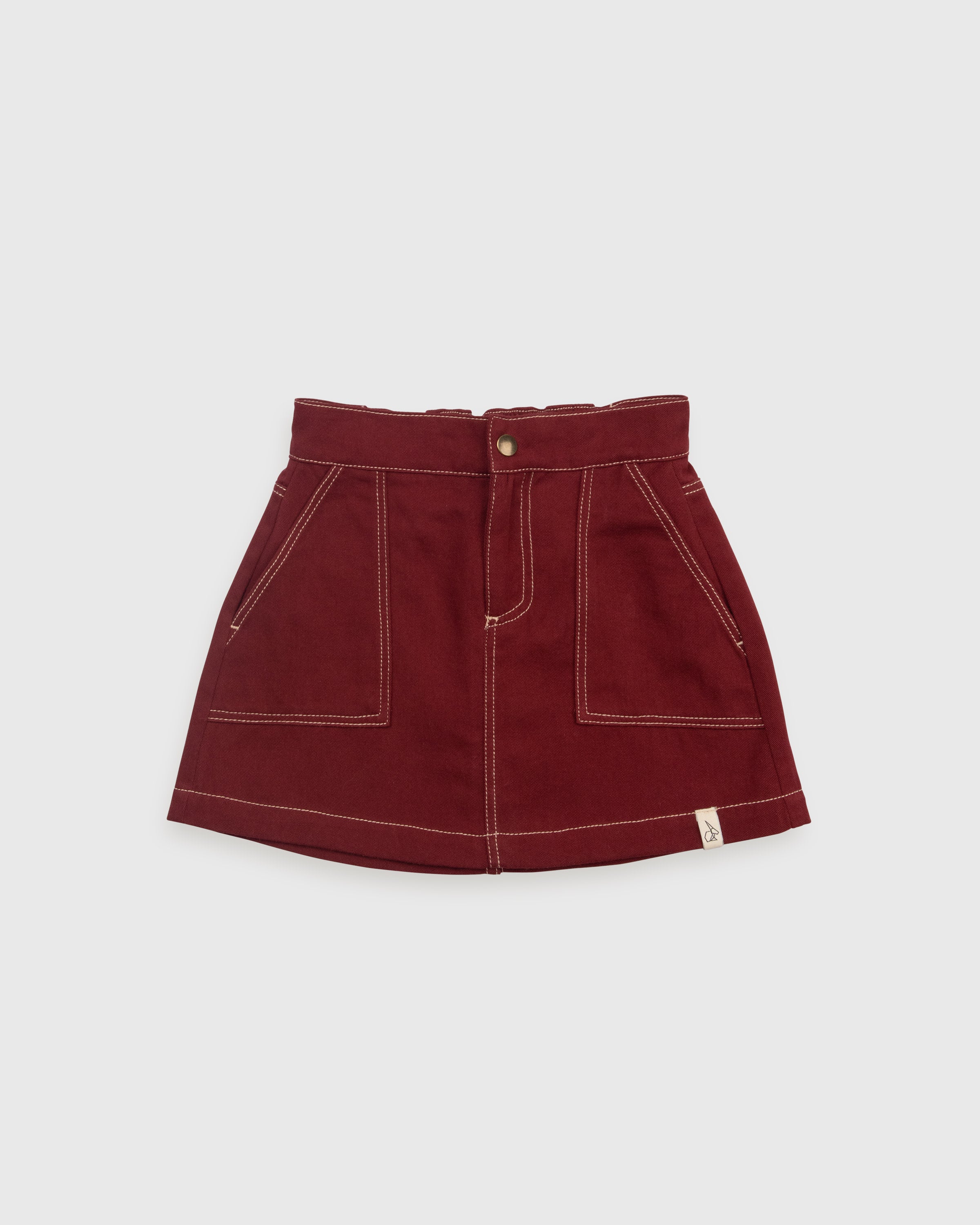 CASSIE MINI SKIRT TWILL LONG-Plum – whoopikids